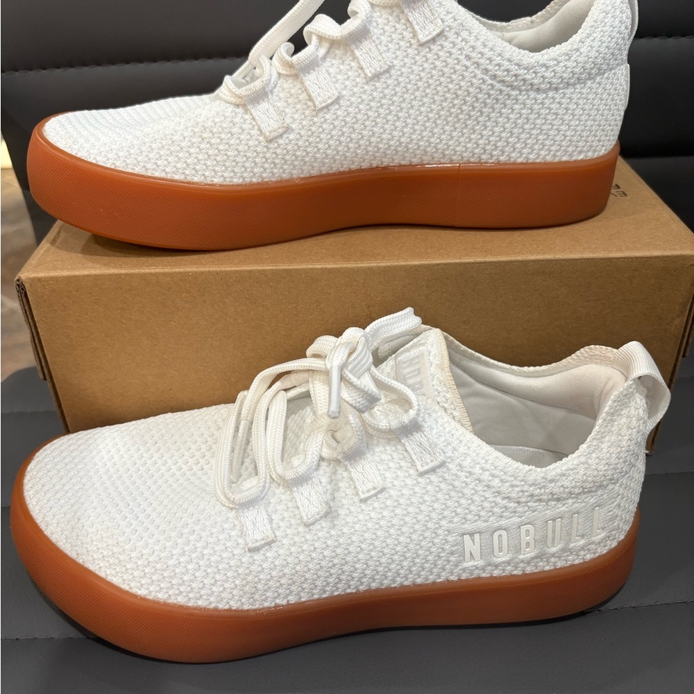 NOBULL White Sneakers with Brown Sole - Picture 2 of 5